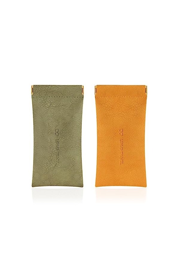 2 Pièces Etui Lunettes Souple Pochette Lunettes de Soleil Sac Étui à Lunettes de Soleil Boitier Lunettes Portable Étui Lunett