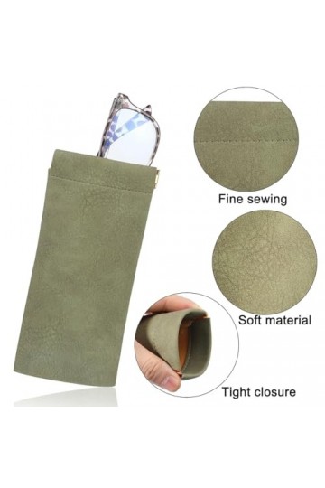 EODKSE Ensemble de 2 Étuis Souples pour Lunettes de Soleil - Étui en cuir PU souple pour lunettes de soleil et lunettes, Poch