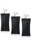 3 Pièces Etui Lunettes Souple, Cuir Etui Lunettes de Soleil Etui Lunettes Portable Squeeze Top, Mince Pochette Lunettes de So
