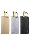 Geila Lot de 3 étuis à lunettes, étui à lunettes en feutre, étui souple à glisser dans la pochette, étui de rangement pour lu