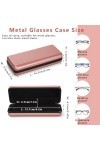 Hifot Etui Lunettes Rigide, Étui Lunettes en Métal Boite a Lunette, Boîte Lunette de Lecture Etui Lunettes de Soleil, Boîte à