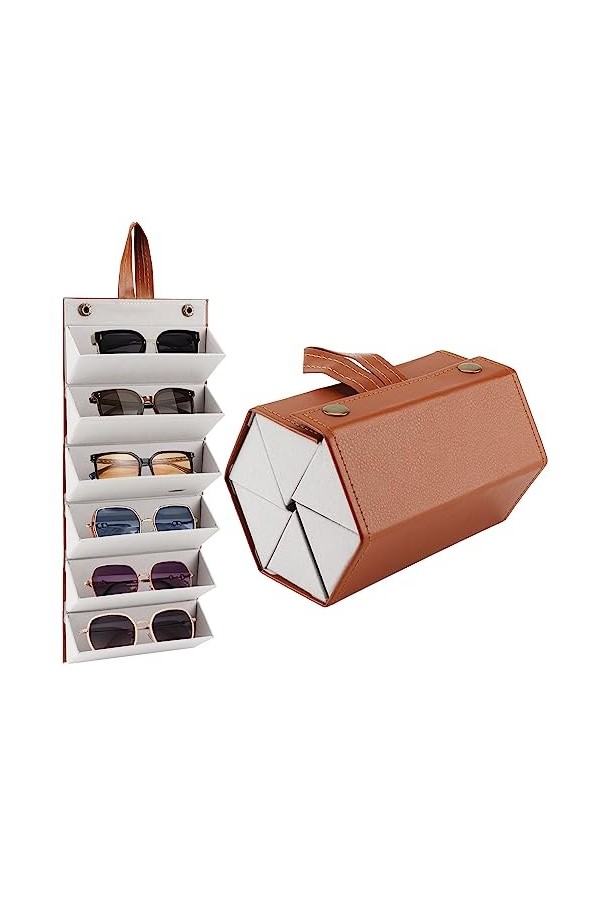 JSMTKJ Boîte de rangement pliable Organisateur de Lunettes de Soleil De Voyage Portable, Porte-lunettes Mural Pliable Étui à 