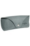 Gusti Étui à lunettes en cuir, Gris/bleu, taille unique