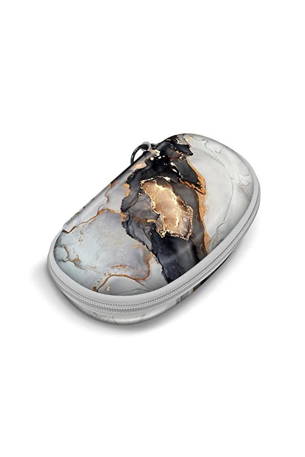 Fintie Étui à lunettes rigide - Fermeture éclair - Étui rigide pour lunettes de soleil avec mousqueton - Étui à lunettes pour