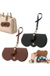 Zuroki 2pcs Sac à lunettes de soleil en cuir souple, étui à lunettes souple pour femme, pochette pour lunettes de soleil, poc