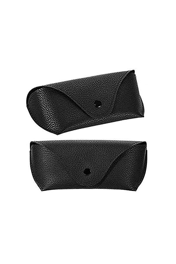 XLKJ Lot de 2 pièces Portable Étui à Lunettes en Cuir Souple Étui Lunettes Poche dans Lunettes de Soleil pour Femme et Homme