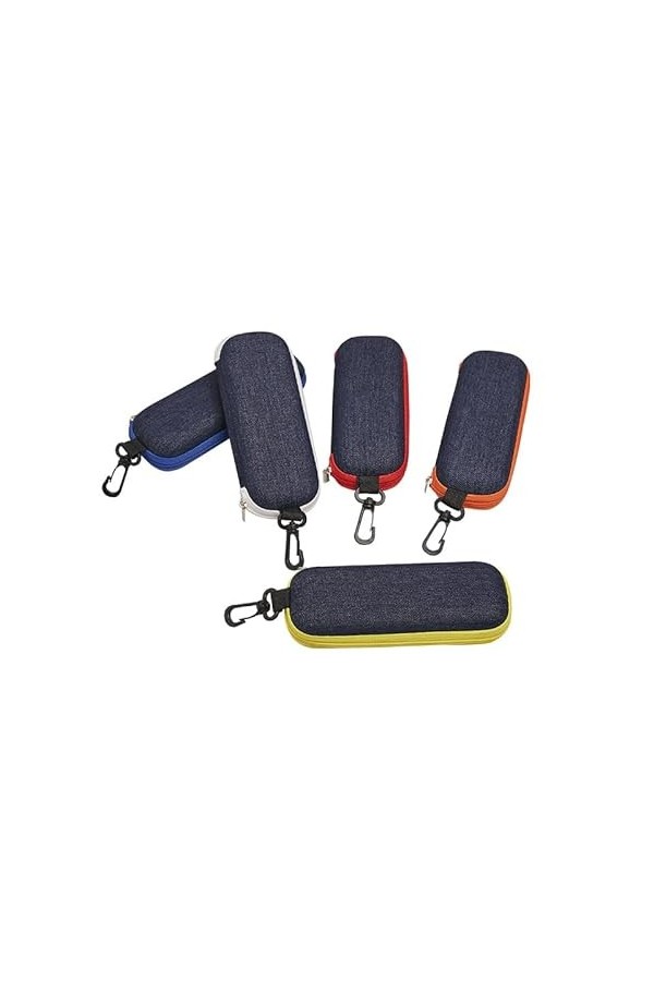 TAFACE 4pcs Étui À Lunettes Avec 4 Chiffons De Nettoyage, Étui À Lunettes De Voyage, Étui De Protection Pour Lunettes, Étui À