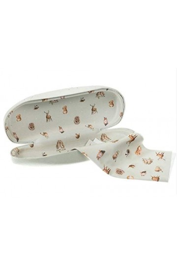 Wrendale Designs Étui à lunettes Motif Hogs And Kisses, gris, 16cm x 3.5cm x 6cm