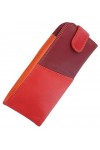 VISCONTI Rainbow Collection BELIZE Étui à lunettes en cuir nappa RB106, Rouge/multicolore, taille unique