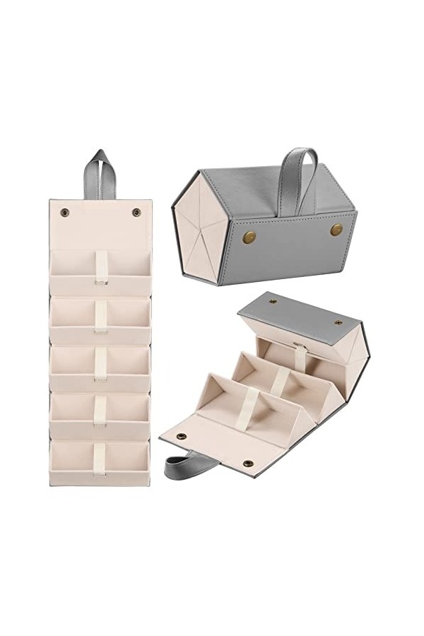 MoKo Étui à Lunettes avec 5 Compartiments, Étui de Transport pour Ranger Lunettes de Soleil, Boîtier de Rangement Pliable Org