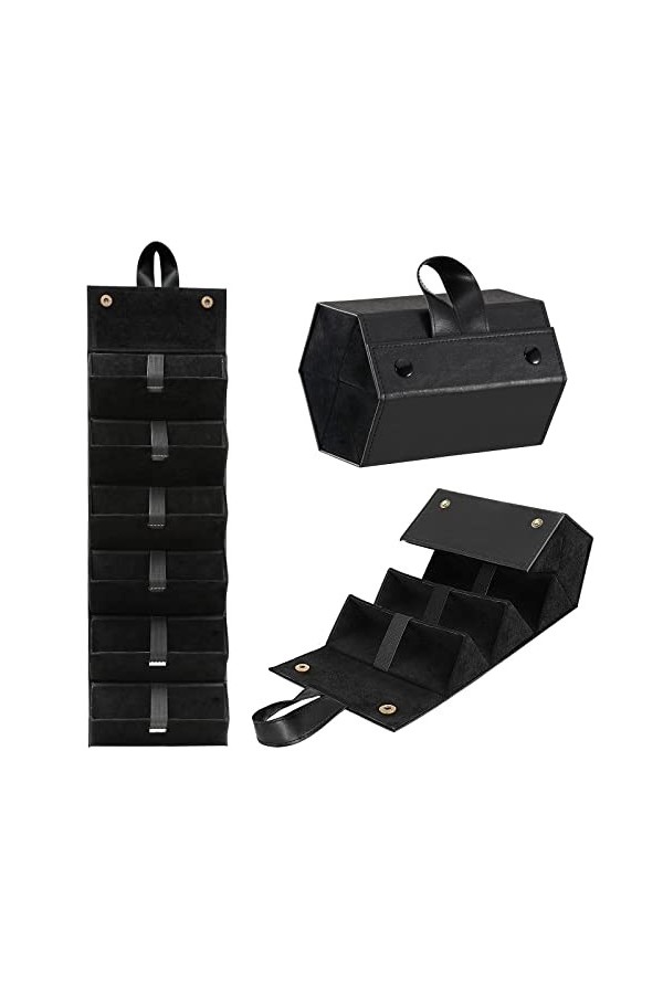MoKo Étui à Lunettes avec 5 Compartiments, Étui de Transport pour Ranger Lunettes de Soleil, Boîtier de Rangement Pliable Org