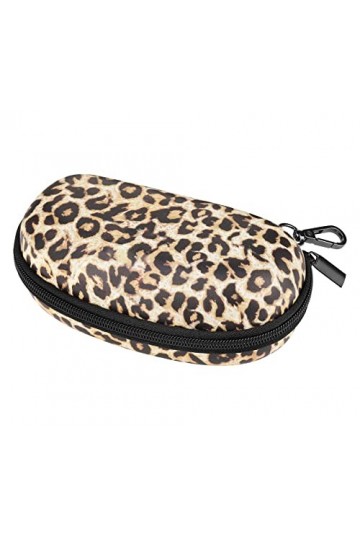 MoKo Étui à Lunettes Universel, Étui de Protection pour Lunettes de Soleil Fiable en PU avec Fermeture Éclair, Boîte à Lunett