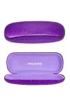molshine Étui à lunettes rigide et portable pour homme, femme, fille, voyage, étude, travail, violet, Medium