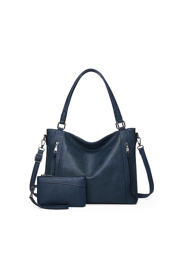 VINBAGGE Sac a Main Femme en PU Sac Fourre Tout Femme Ensemble Petit Sac Dépaule Sac Bandoulière Cabas Sacs Portés Main de 2