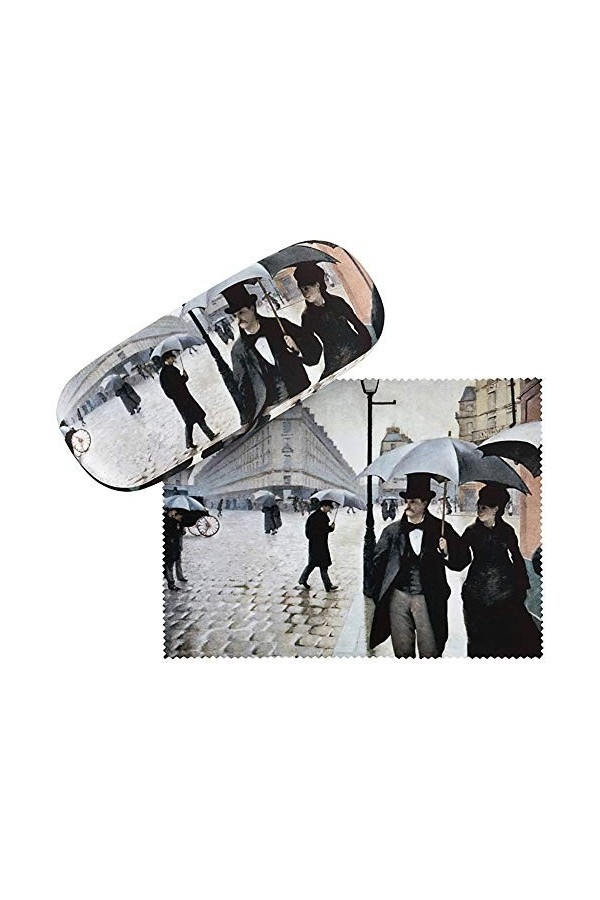 von Lilienfeld Étui Lunettes Boîte Robuste Cadeau Étui Lunettes de Soleil Femme Homme Art Gustave Caillebotte: Paris sous la