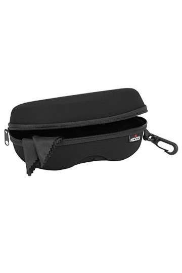 Nocry étui de rangement pour lunettes de sécurité avec doublure en feutre, fermeture Éclair renforcée et clip de ceinture