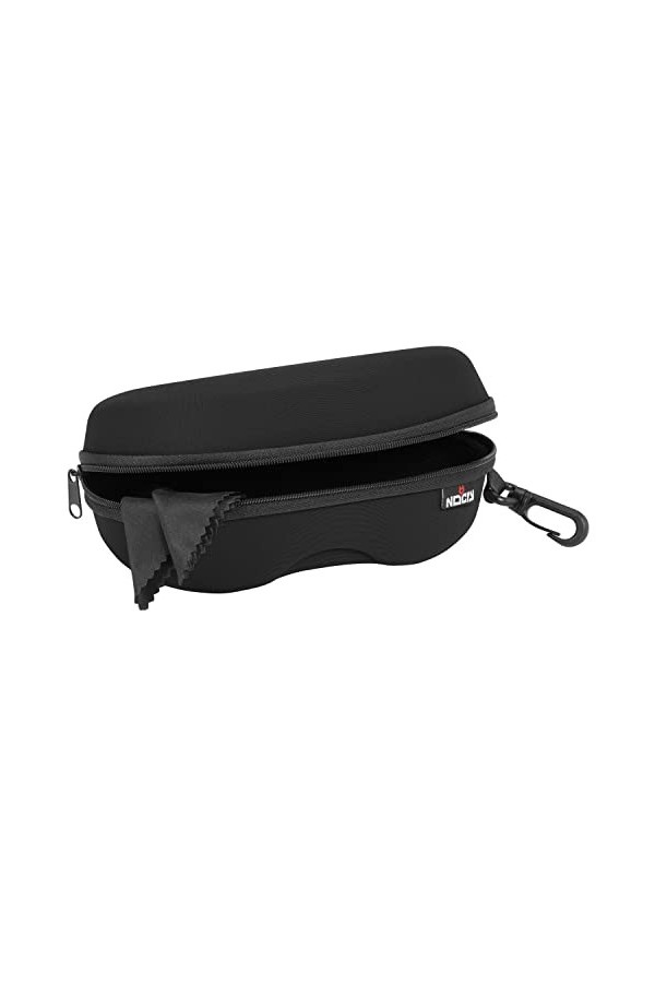 Nocry étui de rangement pour lunettes de sécurité avec doublure en feutre, fermeture Éclair renforcée et clip de ceinture