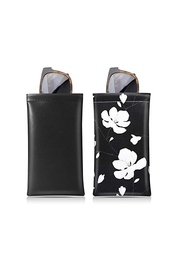 MoKo Étui pour Lunettes de Soleil, Lot de 2 Lunettes de Poche Portable, Sac Souple de Lunettes Boitier Lunettes Portable Vo