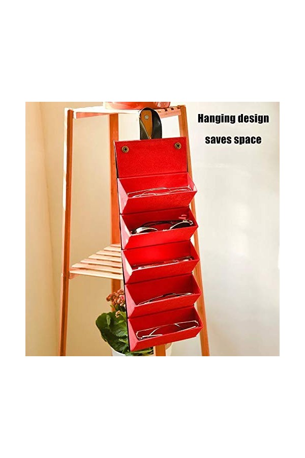 Longjet Organiseur de lunettes de soleil de voyage en cuir 5 emplacements pour lunettes de soleil