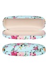 molshine Tissus Étui à Lunettes Floral, Étui à Lunettes Portable à Coque Rigide pour Lunettes de Lecture, Petites Lunettes de
