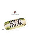 VON LILIENFELD Border Collies Étui Lunettes Boîte Robuste Cadeau Étui Lunettes de Soleil Chiffon de Nettoyage Chien