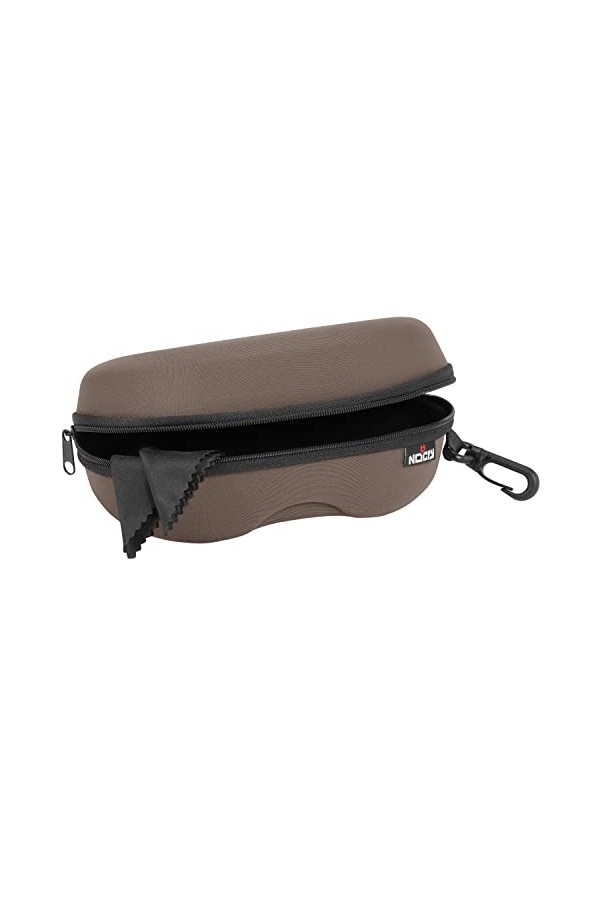NoCry Étui de rangement pour lunettes de sécurité avec doublure en feutre, fermeture éclair renforcée et clip ceinture pratiq