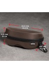 NoCry Étui de rangement pour lunettes de sécurité avec doublure en feutre, fermeture éclair renforcée et clip ceinture pratiq