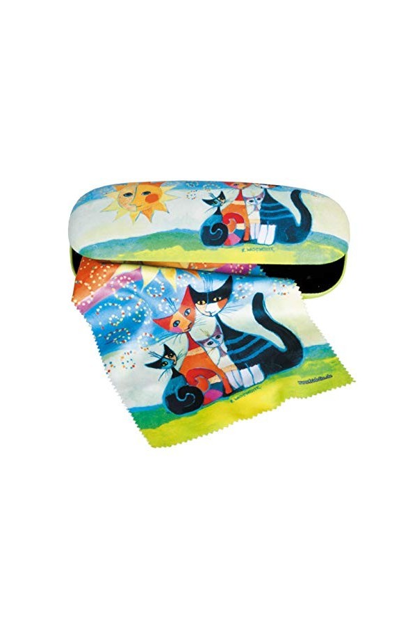Fridolin Momenti Lot avec étui à Lunettes et Chiffon de Nettoyage pour Lunettes Motif de R. Wachtmeister