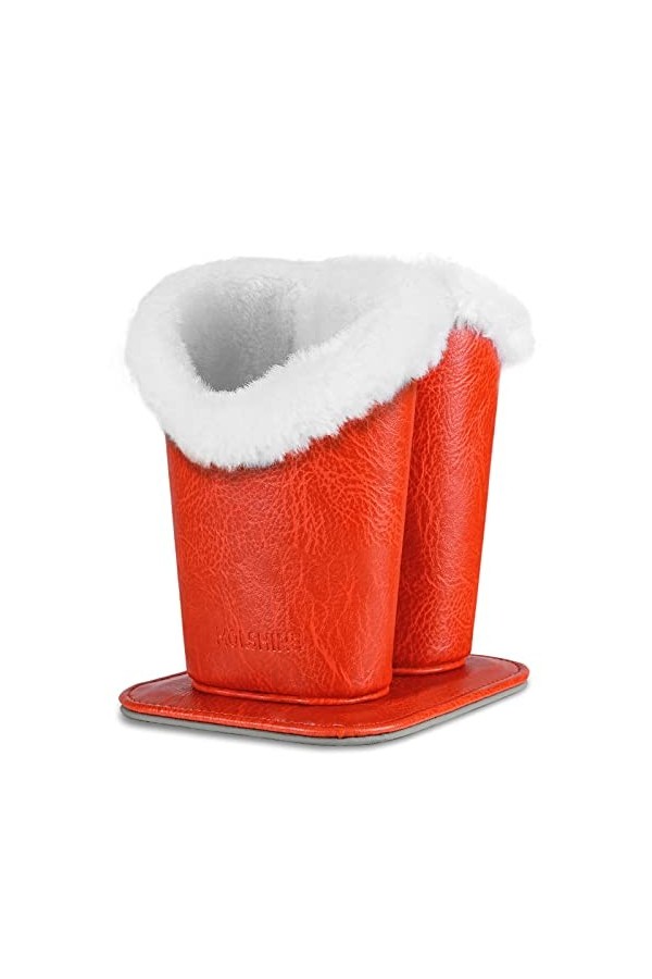 molshine Support de lunettes doublé en peluche, étui droit en cuir avec base magnétique pour bureau, chevet, salon, Deux bleu