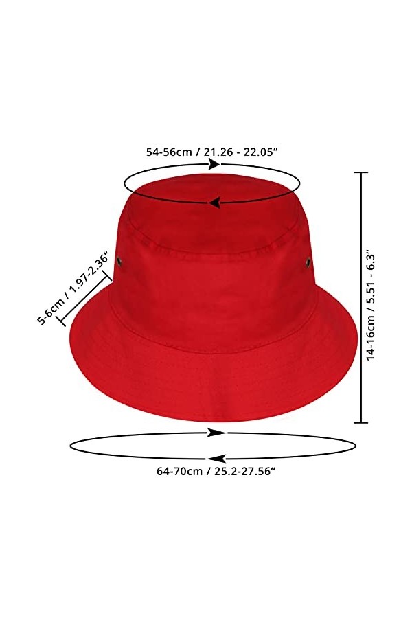 BELLE VOUS Lot de 4 Chapeau Bob en Coton - Bob Homme/Femme Unisexe Pliable - Bob d’Extérieur pour Les Vacances d’Eté et la Pl