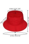 BELLE VOUS Lot de 4 Chapeau Bob en Coton - Bob Homme/Femme Unisexe Pliable - Bob d’Extérieur pour Les Vacances d’Eté et la Pl