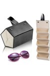 KINGOZOYI Organisateur de Lunettes de Soleil De Voyage Portable, Porte-lunettes Mural Pliable Étui à Lunettes de Soleil à 5 F