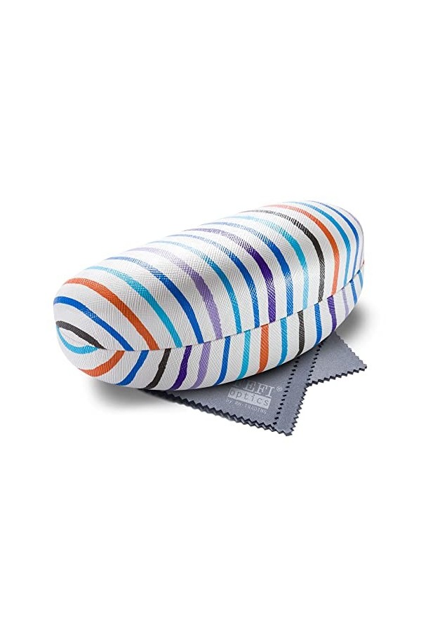 Etui spacieux pour lunettes de sport et de soleil - y compris chiffon de nettoyage de lunettes de haute qualité bleu 