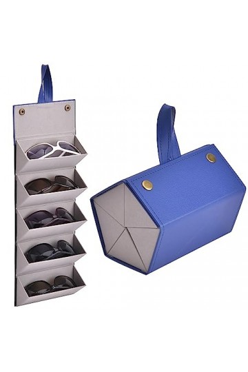 TJC Organiseur de voyage portable pour lunettes de soleil 3/5 emplacements pliables Étui de rangement pour lunettes de soleil