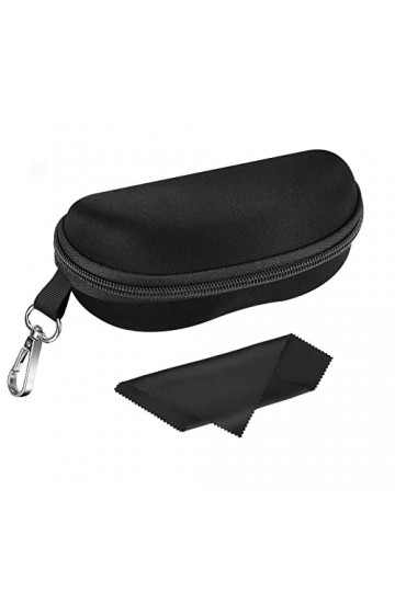 MoKo Étui à Lunettes Semi-Rigide, Boîte à Lunettes de Soleil Universel en EVA avec Fermeture Éclair, Étui de Rangement pour L
