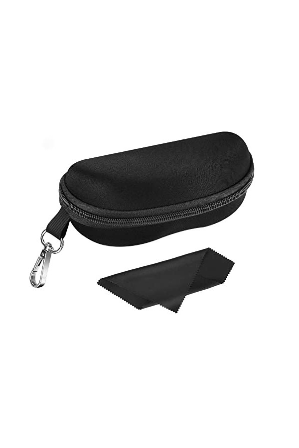 MoKo Étui à Lunettes Semi-Rigide, Boîte à Lunettes de Soleil Universel en EVA avec Fermeture Éclair, Étui de Rangement pour L