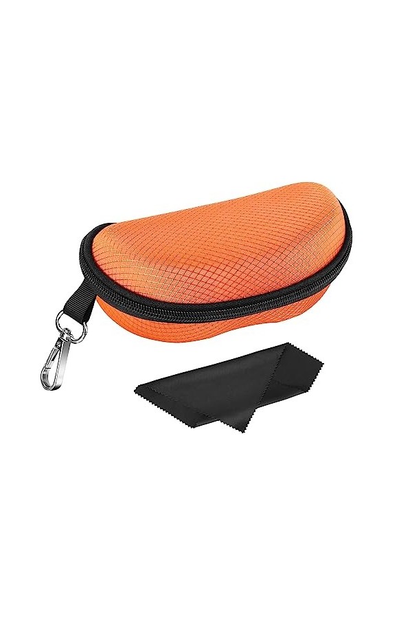 MoKo Étui à Lunettes Semi-Rigide, Boîte à Lunettes de Soleil Universel en EVA avec Fermeture Éclair, Étui de Rangement pour L