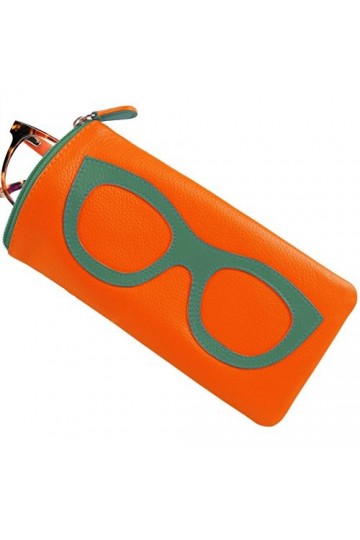 ILI New York Specticles Sun Summer Étui à lunettes en cuir coloré pour femme - - S