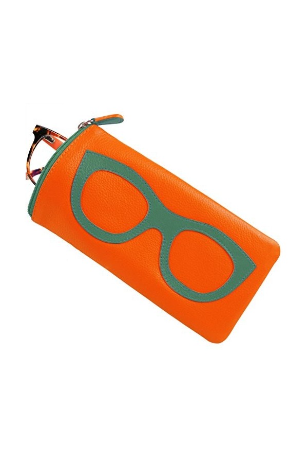 ILI New York Specticles Sun Summer Étui à lunettes en cuir coloré pour femme - - S