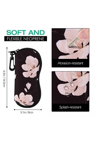 MoKo Étui Souple pour Lunettes de Soleil,Étui Ultra Léger de Rangement en Néoprène avec Fermeture à Glissière et Clip de Cein