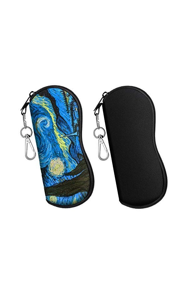 MoKo Sac de Lunettes de Soleil, [Lot de 2] en Néoprène Housse de Stockage des Lunettes pour Lunettes, Cadres, Sacoche, Clés, 