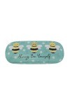 Sass & Belle Bee Happy Glasses Case, 16.5 x 6.5 x 3 cm, Blue/Yellow/Black