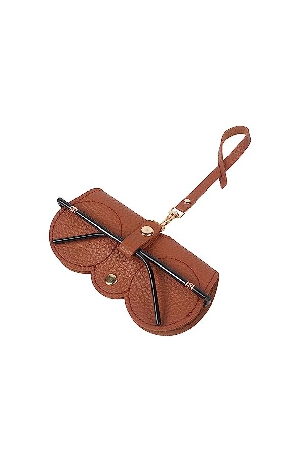 Homemari 2pcs Sac à lunettes de soleil en cuir souple, pochette pour lunettes de soleil, étui à lunettes souple pour femme, p