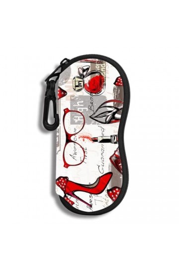 Étui à Lunettes Lunettes de Soleil Pochette Souple Avec Clip de Ceinture étui à Lunettes Ultra Léger en Néoprène à Fermeture 