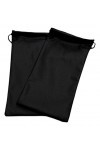 Ed Hicks 2x Étui Lunettes de Soleil Souple ⭆ Pochette en Microfibre à Cordon pour Lunettes⭆ Petit Sac de Rangement pour Écout