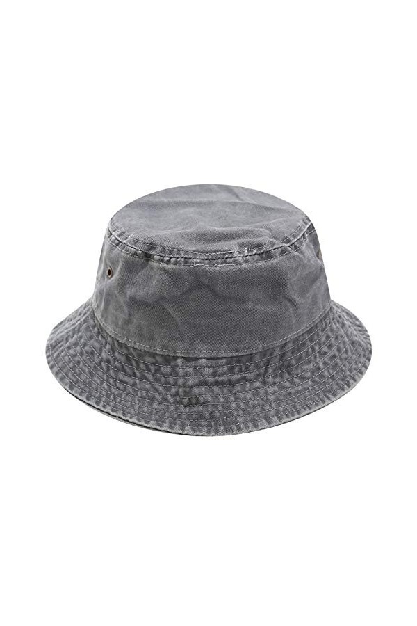 JFAN Chapeau De Pêcheur Toile Unisexe Chapeau Bob Été Bouchon De Seau Chapeau De Soleil Rétro Protection Solaire Pliable Chap