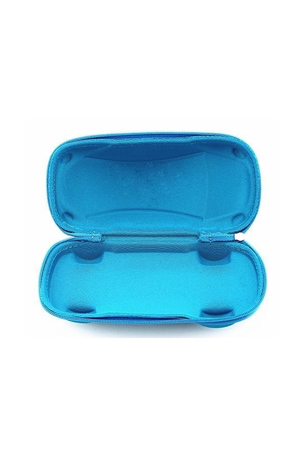Dosige Étui à lunettes avec fermeture éclair et forme de voiture pour lunettes de soleil, lunettes en coquillage dur bleu cl