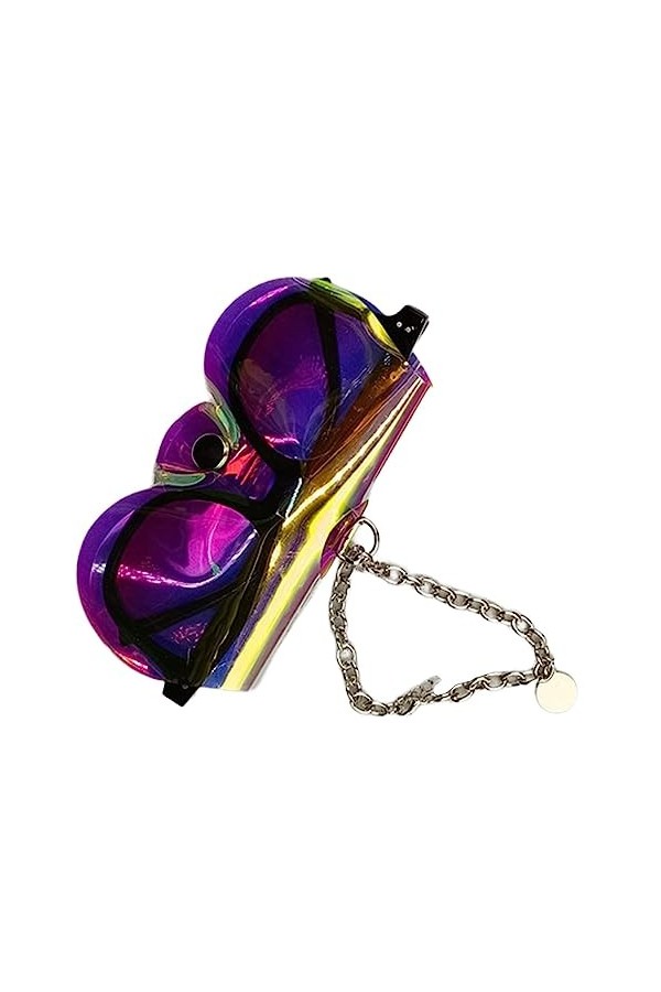 Kasmole Étui À Lunettes Transparent - Protection Voyage Pour Lunettes - Étui Souple Pour Lunettes Avec Crochet Porte-clés | P