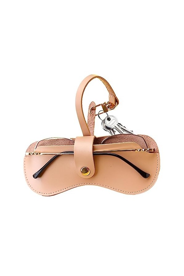 Stronrive Pochette à lunettes,Étui à soleil mo| Porte-lunettes en cuir PU Pochette soleil mince portable Étui à soleil moavec