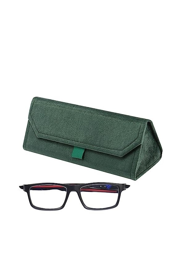 Aznever Étui à Lunettes Portable, Étui à Lunettes Portable Pliable Boîte à Lunettes, Rangement pour Lunettes à Fermeture magn